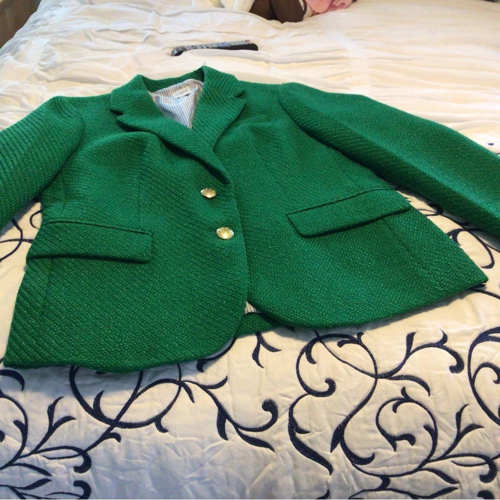 J. Crew Green Blazer with Notched Lapels New without tags